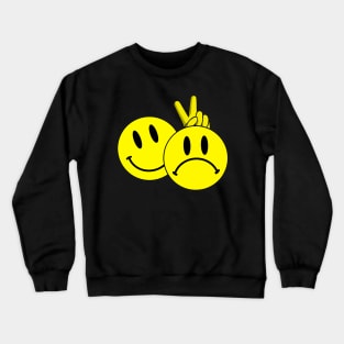 Smiley Comedy Tragedy Crewneck Sweatshirt